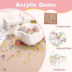 9000-Pack Fake Diamonds Crystal, 4.5mm Mini Clear Acrylic Gems [Light Green]