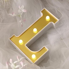 6″ tall GOLD L LED Lighted Marquee Letters Sign Party Wedding Events Decorations