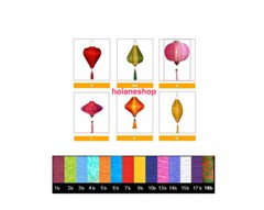 Set of 6 pcs 35cm Hoi An bamboo silk lanterns for home garden events decoration