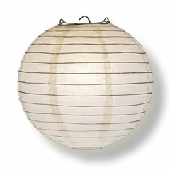 Quasimoon BULK CASE 6″ White Round Paper Lantern, Hanging Decorations, Even R…