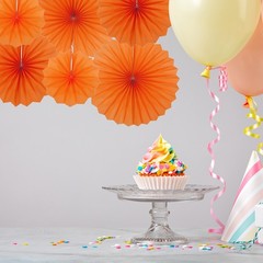Hanging Paper Fans Party Set 12Pcs Decoration for Home Birthday Wedding(orange)
