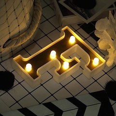 6″ tall GOLD F LED Lighted Marquee Letters Sign Party Wedding Events Decorations