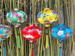 8 pcs Vietnam Bamboo silk lanterns 35cm for wedding decor – outdoor party decor