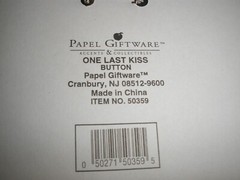 Set of 2 NEW Papel Giftware 3.5″ Buttons Kiss Me I’m the Groom….Bride