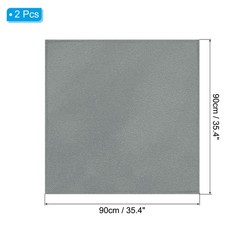 2Pcs 35 Inch Square Satin Head Scarf Silk Feeling Hair Scarf, Dark Grey