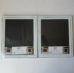 2 David Tutera Chalkboard Frame White Wash 7.5×9.5″ Blackboard Surface Farmhouse