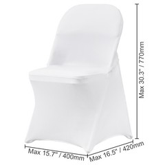Uimoso 50PCS White Stretch Spandex Chair Covers for Weddings,Parties, and Dining