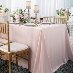 Wedding Linens Inc. 54″ x 96″ Rectangular Scuba (Wrinkle-Free) Tablecloths