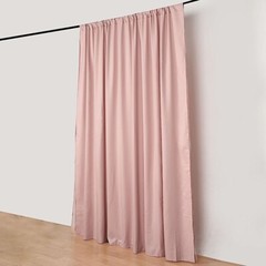 DUSTY ROSE 10 ft x 10 ft Polyester Sheer Chiffon Dual Layer CURTAIN Rod Pockets