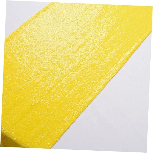 Table Runner Sequin Table Cover 12×108 inches Christmas 2pc 12x108inch Yellow