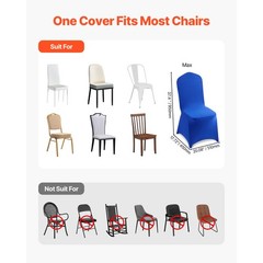 Uimoso 50PCS Royal Blue Stretch Spandex Chair Covers for Events and Parties