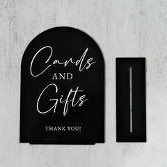 Modern Black Acrylic Table Signs – Perfect for Weddings & Celebrations, Set of 2