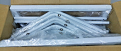 White Metal Hexagon Arch with Weights for Wedding Or Garden Decorations