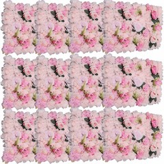 12pcs Artificial Flower Panels 24″x16″ Romantic Floral Backdrop Wedding Decor