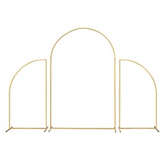Metal Arch Backdrop Stand Gold Wedding Arch Stand Set of 3 for Party Decor