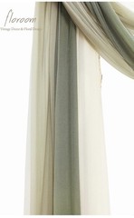 Floroom Wedding Arch Draping Fabric 3 Panels 20Ft Chiffon Fabric Drapes Arbor…