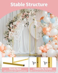 Metal Arch Backdrop Stand Wedding Event Party Frame Decoration Easy Assembly