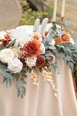 Ling’s Moment Fall 9FT Flower Garland for Backdrop Decorations – Wedding Arch…