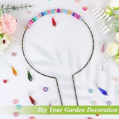 218PCS Beaded Garden Stakes Kit Fairy Garden Stakes DIY Fairy 8 Set – 218Pcs
