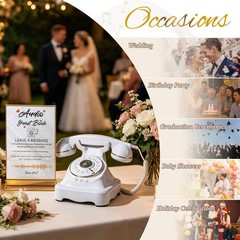Fiayacom Audio Guest Book Wedding Phone One-Touch Volume For Wedding
