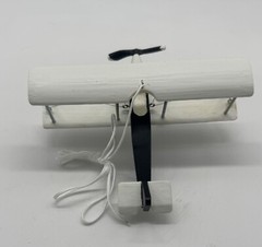 Hanging Airplane, White Black, Nursery Decor, Decorative Wooden Airplane