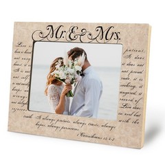 Mr and Mrs Picture Frame, Christian Wedding Gifts, Wedding Engagement Gifts f…