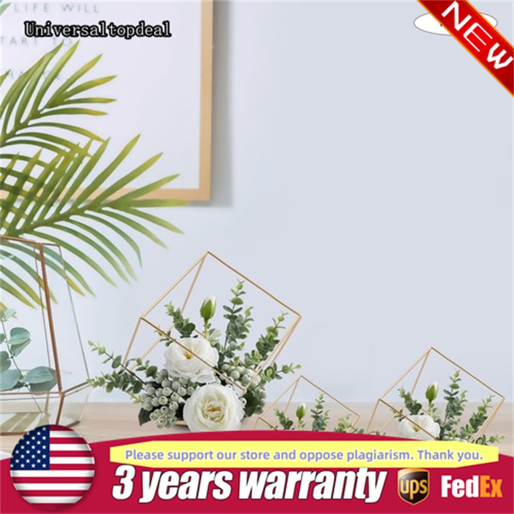 12Pcs Metal Geometric Flower Stand Elegant Gold Wedding Centerpieces Party Decor