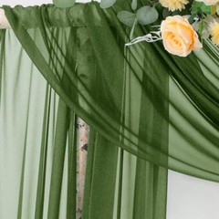 Wedding Arch Draping Fabric 29″ x 20Ft 1 29″W x 236″L (Pack of 1) Olive Green
