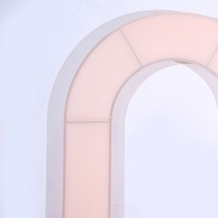 8ft BLUSH Fitted Spandex Open Arch Double Sided Backdrop STAND COVER Party Event