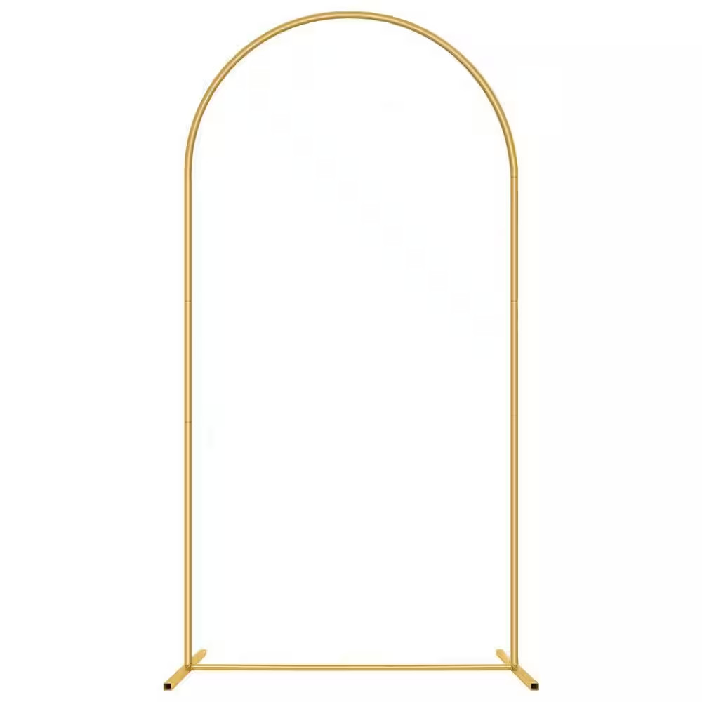 79.2 In. X 39.6 In. Gold Metal Wedding Arch Stand Backdrop Wedding Arch Drapes A