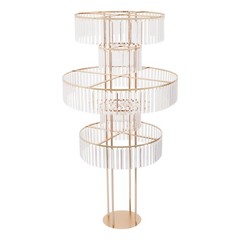 2 PCS 5-Tier Wedding Flower Stand, Gold Iron Acrylic Display Rack, Party Decor