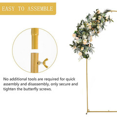 79.2 In. X 39.6 In. Gold Metal Wedding Arch Stand Backdrop Wedding Arch Drapes A