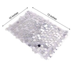 5 SILVER 10″ wide Large Payette Sequined Chair Sashes Party Wedding Light Gray