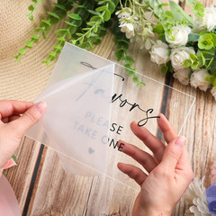 6 Pcs Clear Acrylic Wedding Signs for Reception and Ceremony 5” x 7” Wedding S