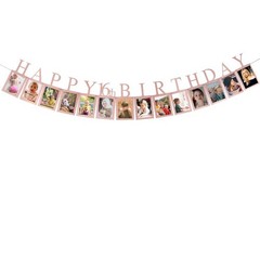 Rose Gold Happy 16th Birthday Photo Banner – Sweet Sixteen Photo Prop Party B…
