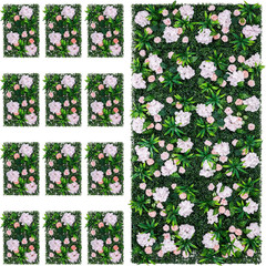 12-Pack Pink Floral Wall Panels for Weddings & Events – 16″x24″ Decor