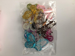 Organza Butterflies 26 Pack Wire Mesh Glitter Craft Wedding Decoration 7 Colors