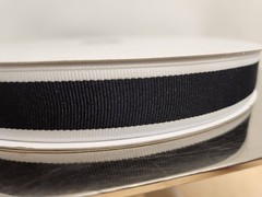 BLACK & WHITE GROSGRAIN RIBBON 7/8″ 1200 YARDS 12 ROLLS/CASE