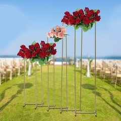 5 pcs Floral Stands Wedding Square Iron Tube Steel For Parties Wedding Scenes
