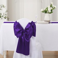 Satin Table Runner 1×108 Inches Long, Silk-Like Smooth Table Decor for 2 Purple