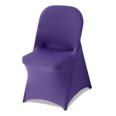 Uimoso 50PCS Purple Stretch Spandex Chair Covers for Weddings and Events