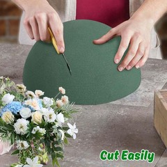 STE 4 PCS Round Floral Fo Blos Half Balls, Wet & Dry Green Flower
