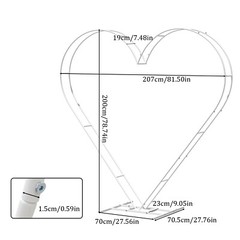 Heart Shape Wedding Arch Metal Pergola Arbor Stable Base Garden Party Decoration