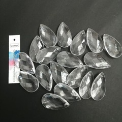 30pcs Acrylic Crystal Drop Pendant Prisms Chandelier Curtain Lamp Hanging Parts