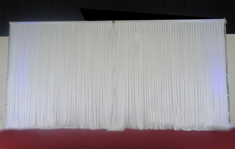 TECHTONGDA 19.6ftx9.8ft/6Mx3M White Pleated Decoration Wedding Backdrop Curtain