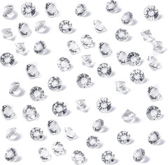 Clear Glass Diamonds 500PCS Crystal Gems Pirate Treasure 10Mm Fake Diamond