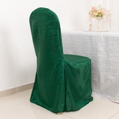 HUNTER GREEN Crinkle Crushed Taffeta Banquet CHAIR COVER Party Wedding Events