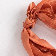 5 TERRACOTTA Curly Willow Chiffon Satin CHAIR SASHES Party Event Decorations