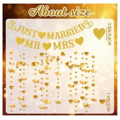 Just Married Banner Gold Glitter Mr & Mrs Wedding Decorations Sign Bridal