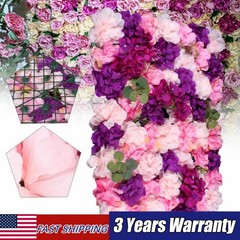 6 Pack Artificial Flower Wall Panels 3D Flowers Wall Panel Backdrop for Wedding